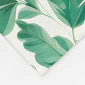 Couverture Polaire Motif de feuillage vert luxuriant (Coin)