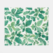 Couverture Polaire Motif de feuillage vert luxuriant (Devant (Horizontal))
