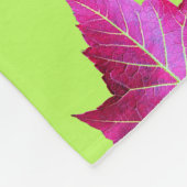Couverture Polaire Motif de feuille d'érable rouge d'automne sur fond (Coin)