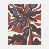 Couverture Polaire Motif de feuille rétro abstrait  (Devant)