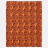 Couverture Polaire Motif de feuilles d'automne - Conception de feuill (Devant)