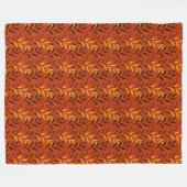 Couverture Polaire Motif de feuilles d'automne - Conception de feuill (Devant (Horizontal))