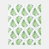 Couverture Polaire Motif de feuilles de fougère (Devant)