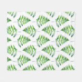 Couverture Polaire Motif de feuilles de fougère (Devant (Horizontal))