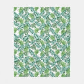 Couverture Polaire Motif de feuilles de palmier moderne (Devant)