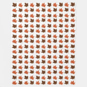 Couverture Polaire Motif de feuilles d'érable d'automne (Devant)