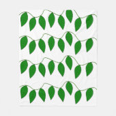 Couverture Polaire Motif de feuilles vertes tropicales (Devant)