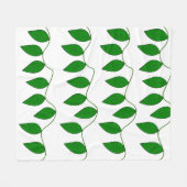 Couverture Polaire Motif de feuilles vertes tropicales (Devant (Horizontal))
