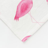 Couverture Polaire Motif de Flamant rose d'aquarelle (Coin)