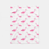 Couverture Polaire Motif de Flamant rose d'aquarelle (Devant)