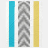 Couverture Polaire Motif de flèche Abstrait bleu géométrique Aztec (Devant)