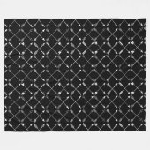 Couverture Polaire Motif de flèche blanc Hipster principalement noir (Devant (Horizontal))