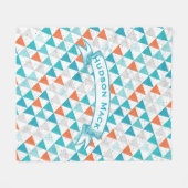 Couverture Polaire Motif de flèche Tepee Swaddle pour bébé personnali (Devant (Horizontal))