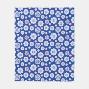 Couverture Polaire motif de fleur