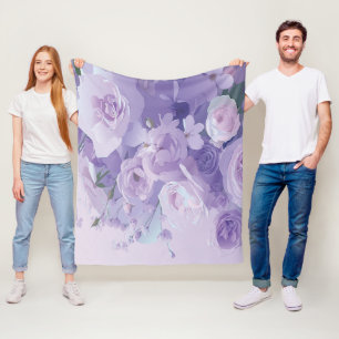Couverture Polaire Motif de fleur douce