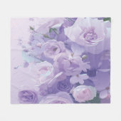 Couverture Polaire Motif de fleur douce (Devant (Horizontal))