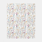 Couverture Polaire Motif de fleur sauvage d'été (Devant)