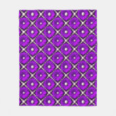 Couverture Polaire Motif de fleur violette avec perles (Devant)