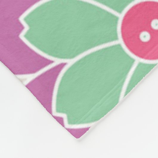 Couverture Polaire Motif de fleurs (Coin)