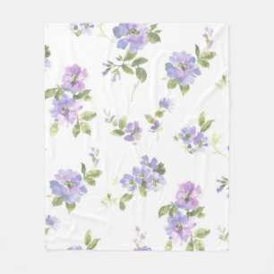Couverture Polaire Motif de fleurs