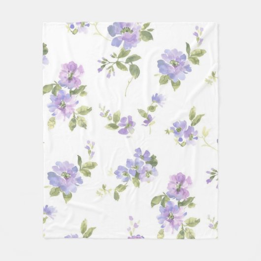 Couverture Polaire Motif de fleurs (Devant)