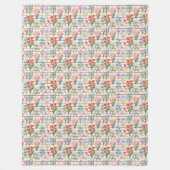 Couverture Polaire Motif de fleurs d'aquarelle moderne (Devant)