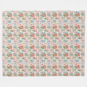 Couverture Polaire Motif de fleurs d'aquarelle moderne (Devant (Horizontal))