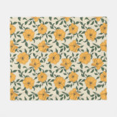Couverture Polaire Motif de fleurs de crapaud orange (Devant (Horizontal))