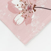 Couverture Polaire Motif de fleurs de fleurs de cerisier (Coin)