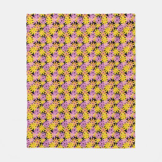 Couverture Polaire Motif de fleurs de Gerbera, arrière - plan (Devant)