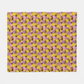Couverture Polaire Motif de fleurs de Gerbera, arrière - plan (Devant (Horizontal))