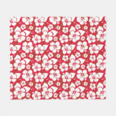 Couverture Polaire Motif de fleurs de ketmie (Devant (Horizontal))