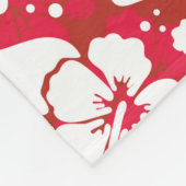 Couverture Polaire Motif de fleurs de ketmie (Coin)