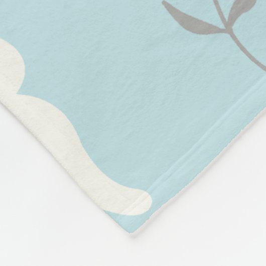 Couverture Polaire Motif de fleurs de lapins mignons (Coin)