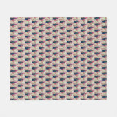 Couverture Polaire Motif de fleurs de tulipes roses (Devant (Horizontal))