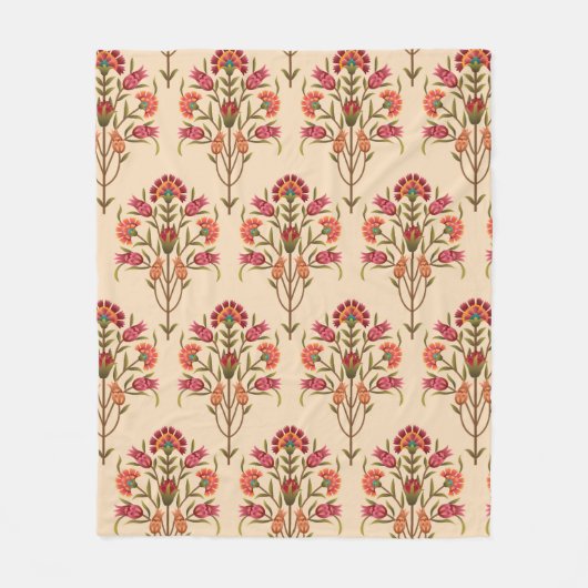 Couverture Polaire motif de fleurs mughless transparent (Devant)