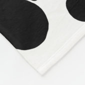 Couverture Polaire Motif de fleurs - noir et blanc (Coin)