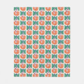 Couverture Polaire Motif de fleurs papillon (Devant)