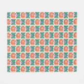 Couverture Polaire Motif de fleurs papillon (Devant (Horizontal))