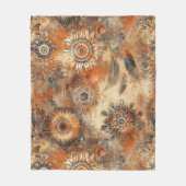 Couverture Polaire Motif de fleurs rustiques (Devant)