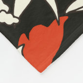 Couverture Polaire Motif de fleurs tropicales (Coin)