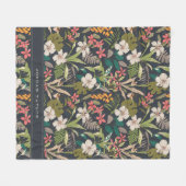 Couverture Polaire Motif de fleurs tropicales colorées (Devant (Horizontal))