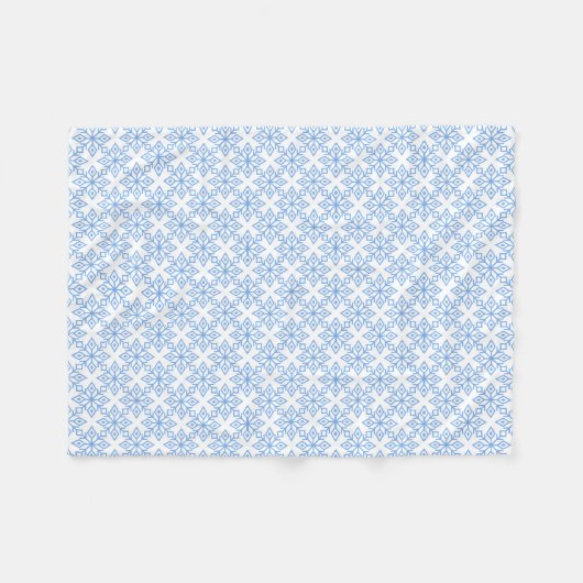 Couverture polaire Motif de flocon bleu clair (Devant (Horizontal))