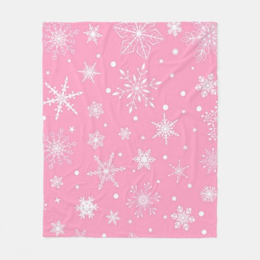 Couverture Polaire Motif de flocon de neige	 (Devant)