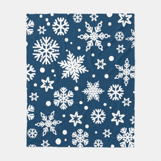 Couverture Polaire Motif de flocon de neige	 (Devant)