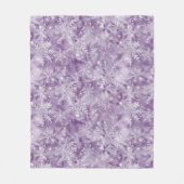 Couverture Polaire Motif de flocon de neige pourpre (Devant)