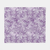 Couverture Polaire Motif de flocon de neige pourpre (Devant (Horizontal))
