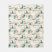 Couverture Polaire Motif de floraison de Succulents (Devant)