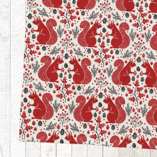 Couverture Polaire Motif de forêt boisée aux écureuils