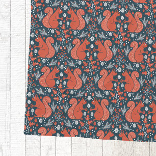 Couverture Polaire Motif de forêt boisée aux écureuils